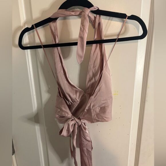 Cotton candy La Blush Halter Bralette tank cropped top size small NWT - Picture 2 of 4